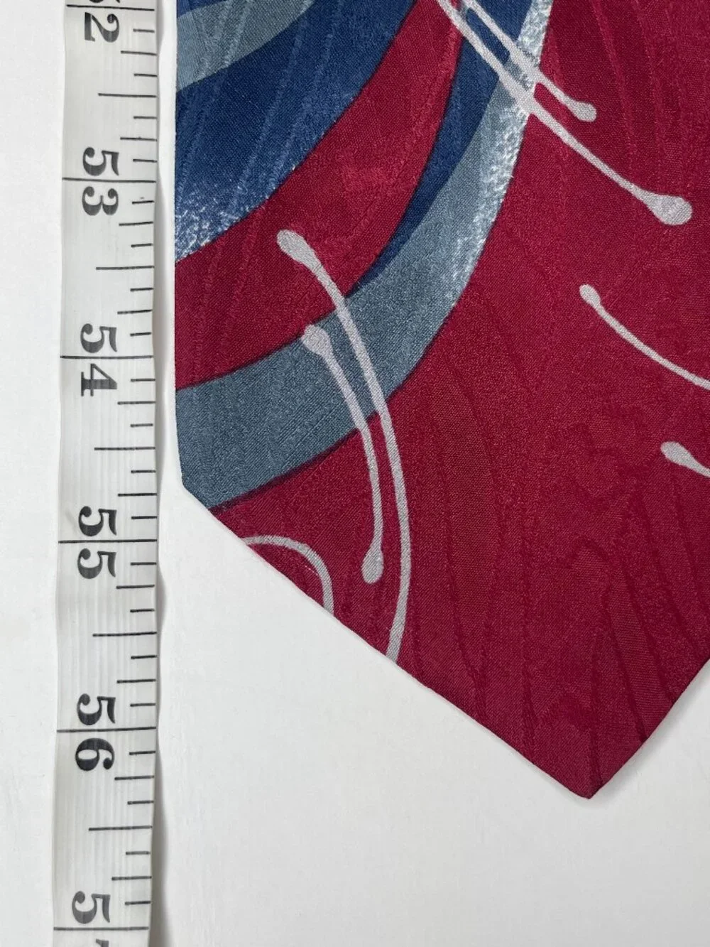 Louis Feraud Vintage Abstract Art Silk Tie Burgundy Swirl Indie Sleaze Designer